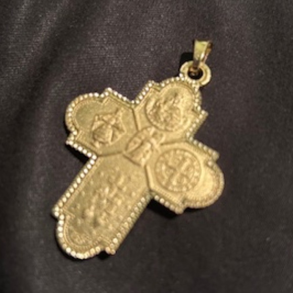 Bellezza Bronze Double-sided Diamond-cut Cross--NIB - Picture 14 of 15